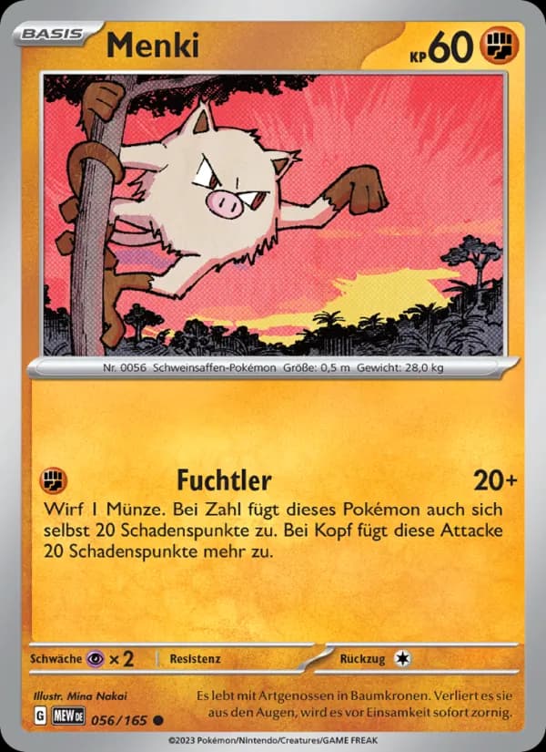 Menki card in German
