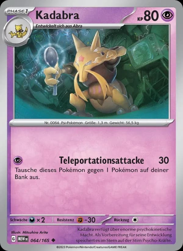 Kadabra card in German