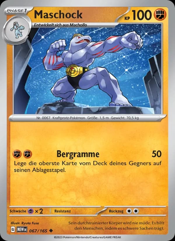 Maschock card in German