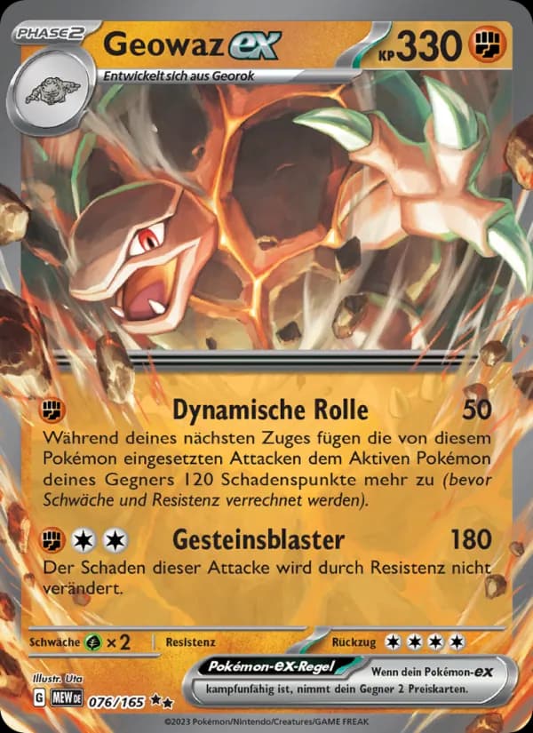 Geowaz-ex card in German