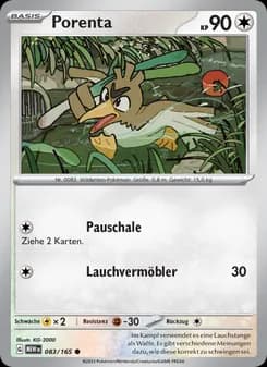 Porenta card in German