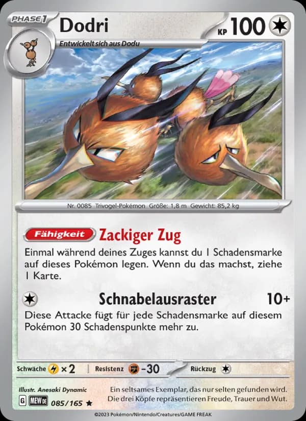 Dodri card in German