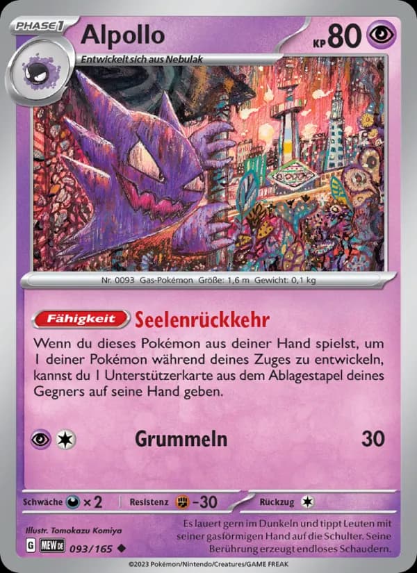 Alpollo card in German