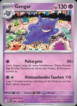 Gengar card in German