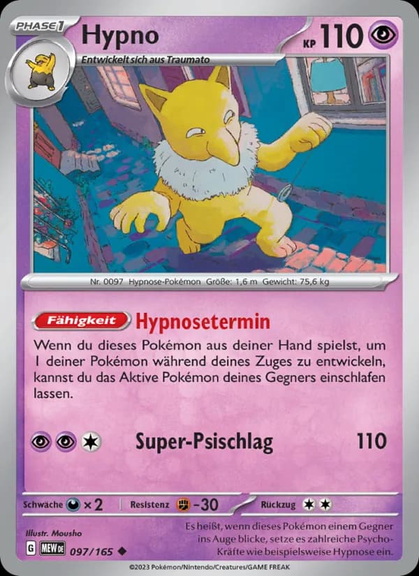 Hypno card in German