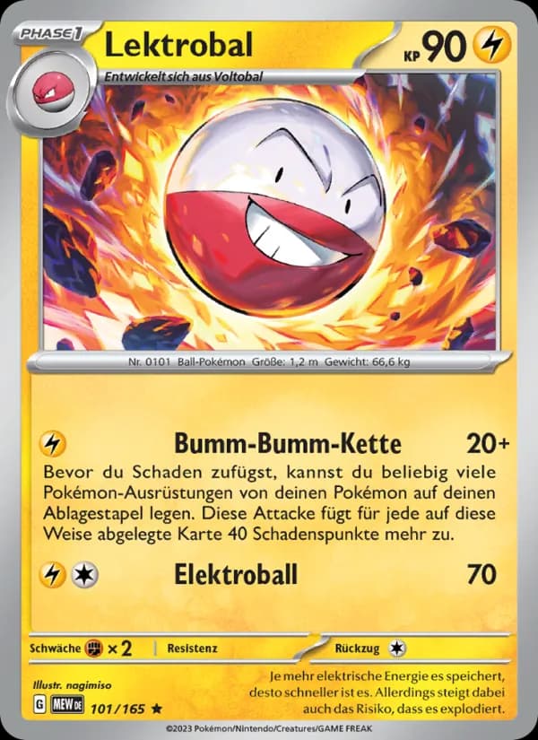 Lektrobal card in German