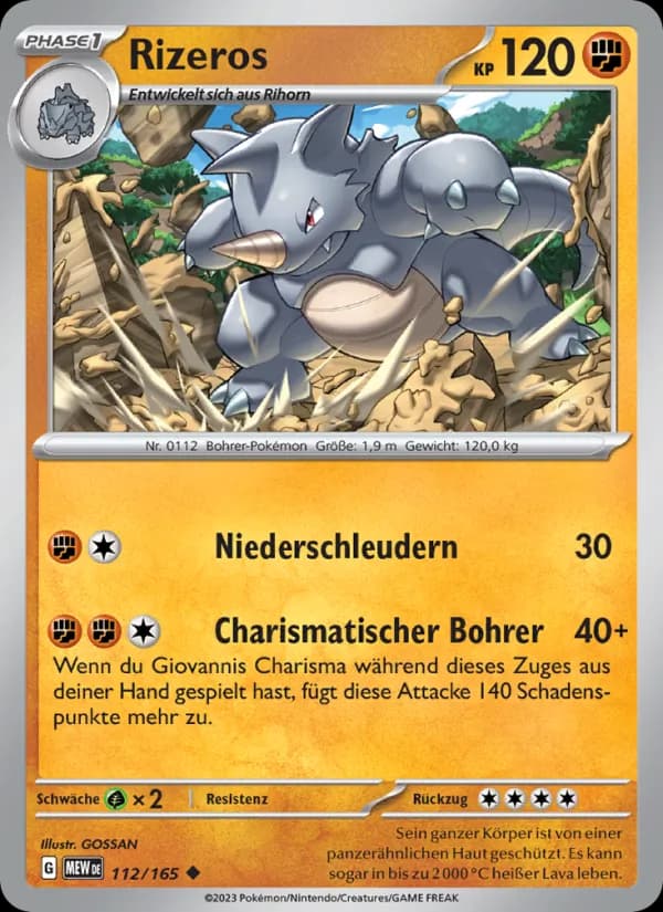 Rizeros card in German