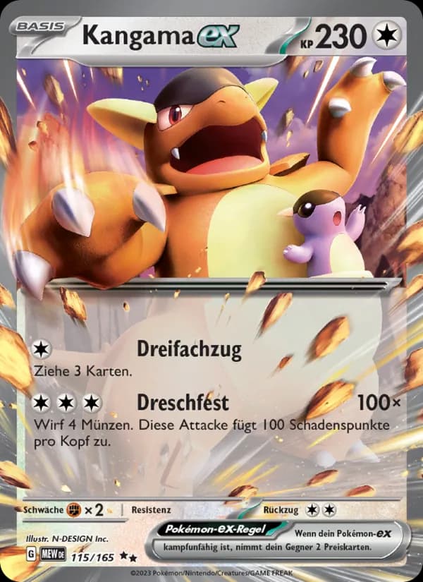 Kangama-ex card in German