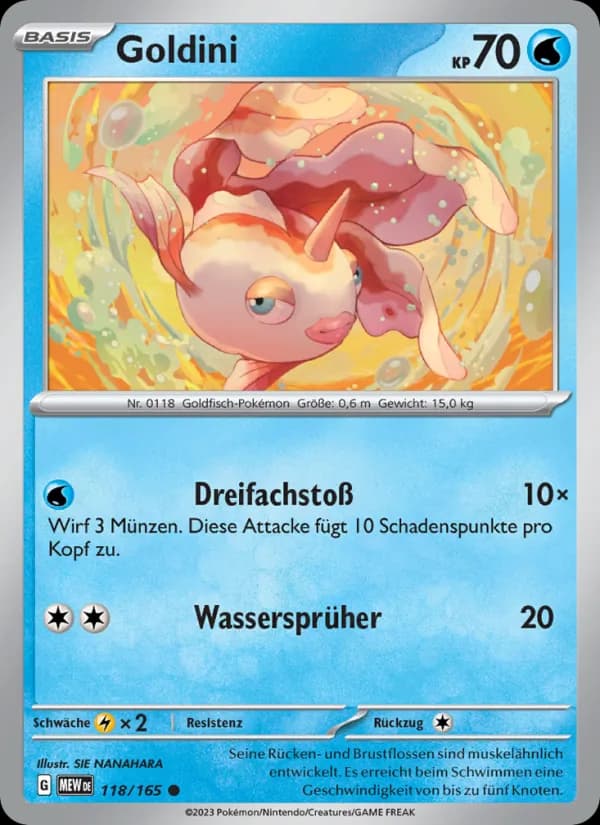 Goldini card in German