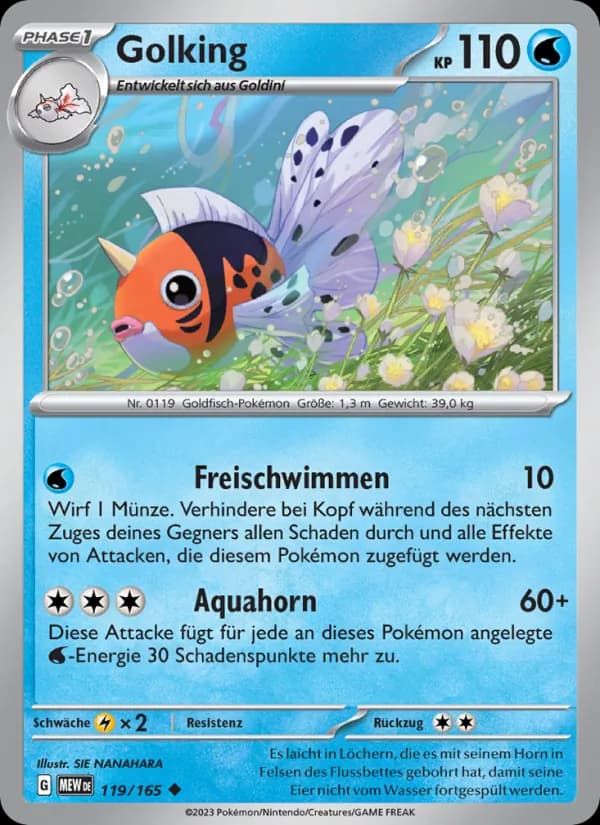 Golking card in German