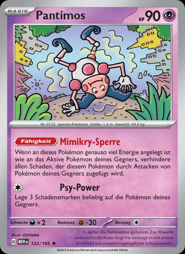 Pantimos card in German