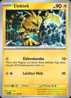 Elektek card in German