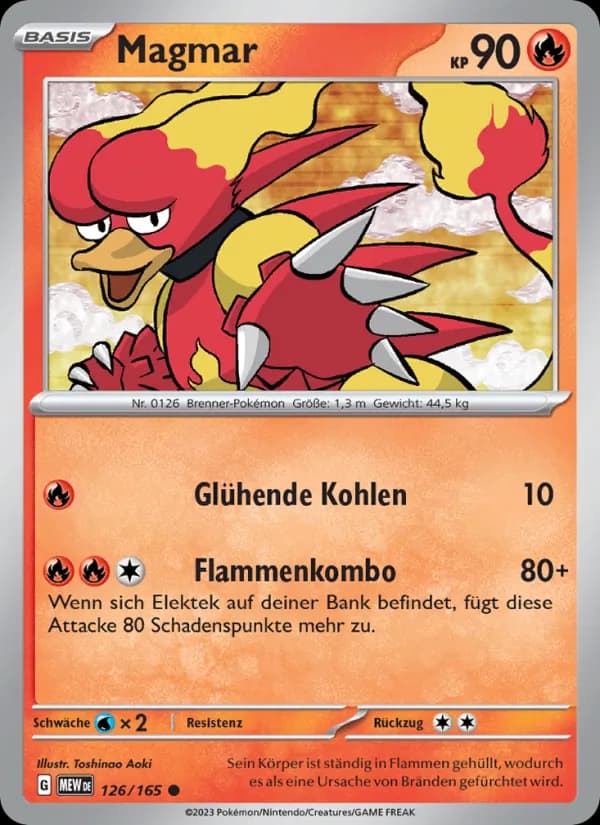 Magmar card in German