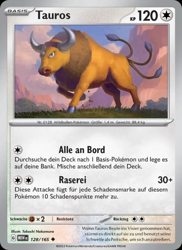 Tauros card in German