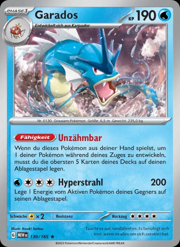 Garados card in German