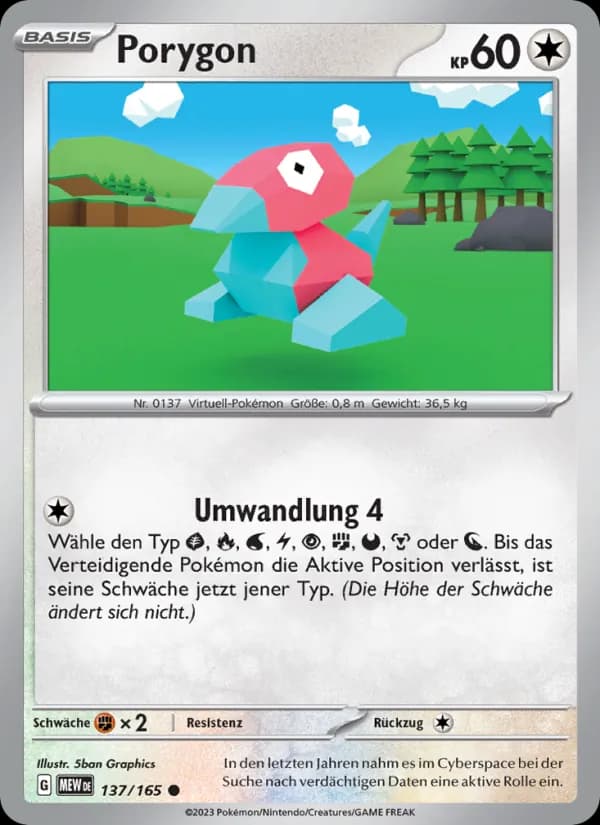 Porygon card in German