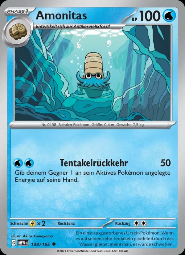 Amonitas card in German