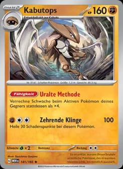 Kabutops card in German