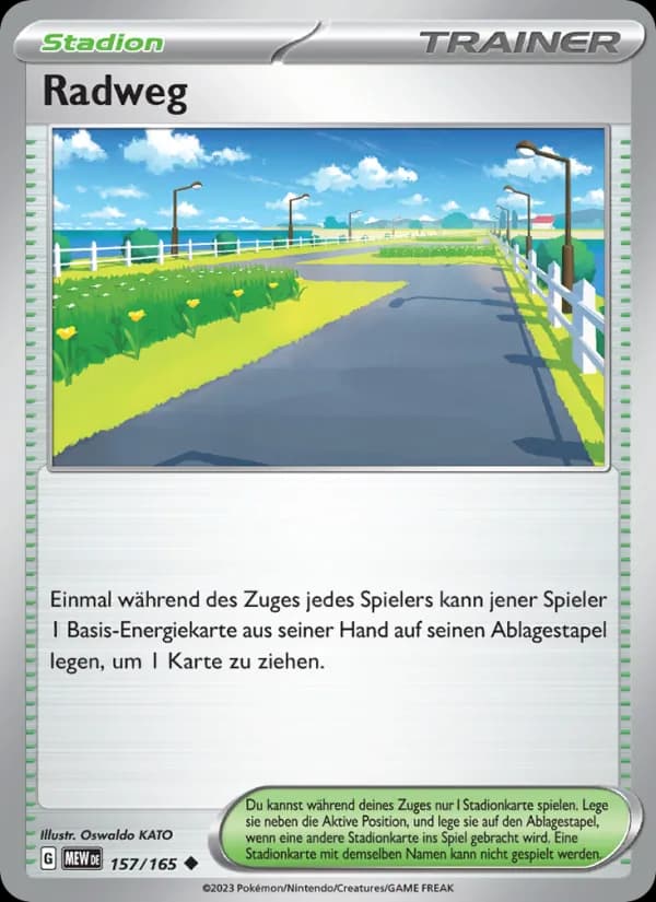 Radweg card in German