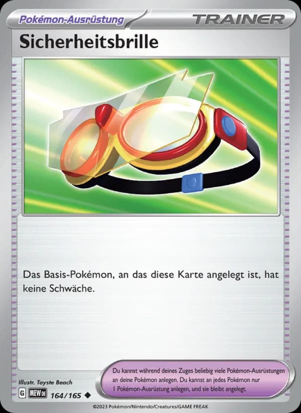 Sicherheitsbrille card in German