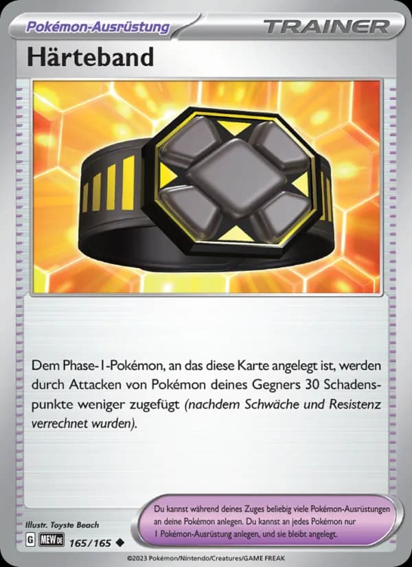 Härteband card in German