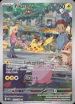 Pikachu card in German