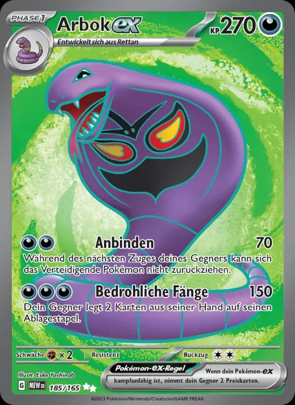 Arbok-ex card in German