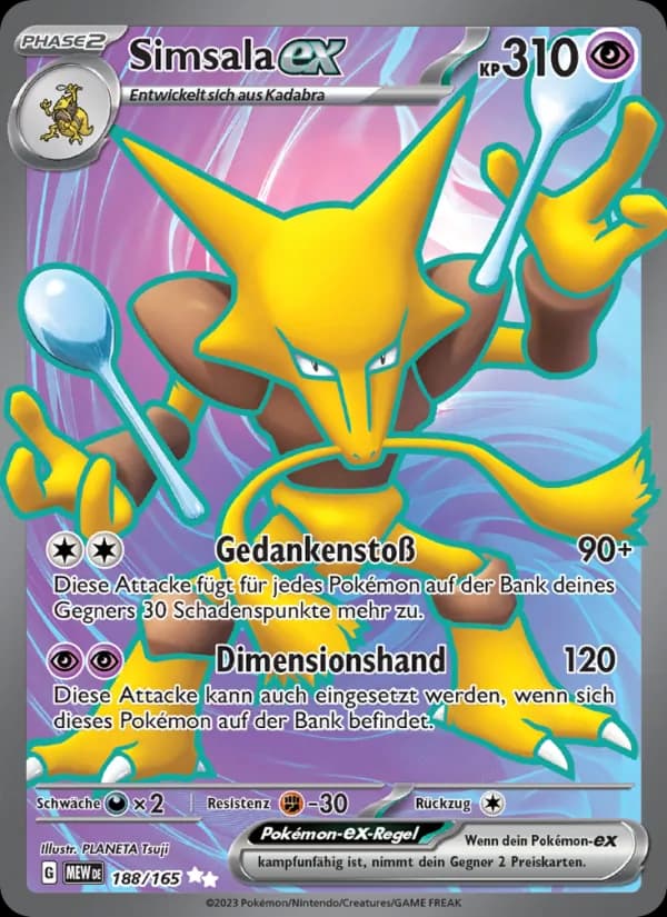 Simsala-ex card in German