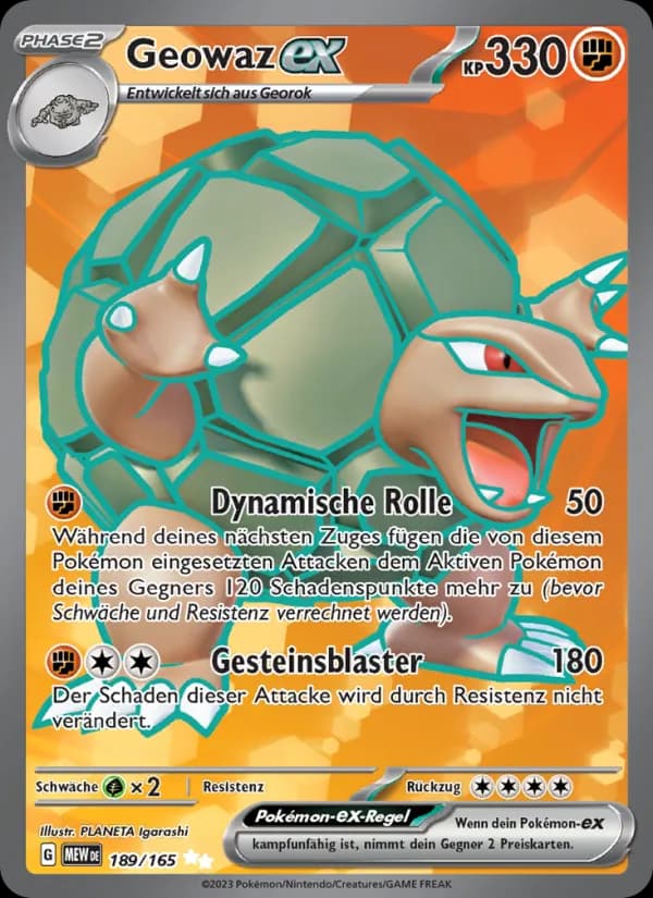 Geowaz-ex card in German