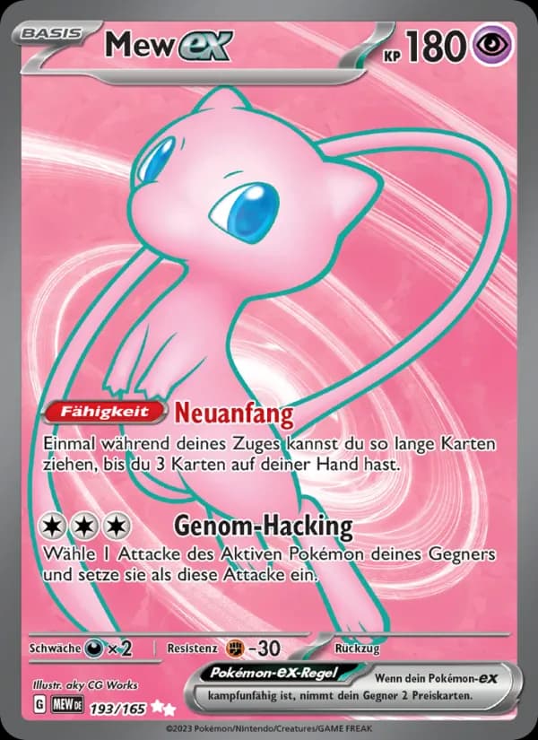Mew-ex card in German