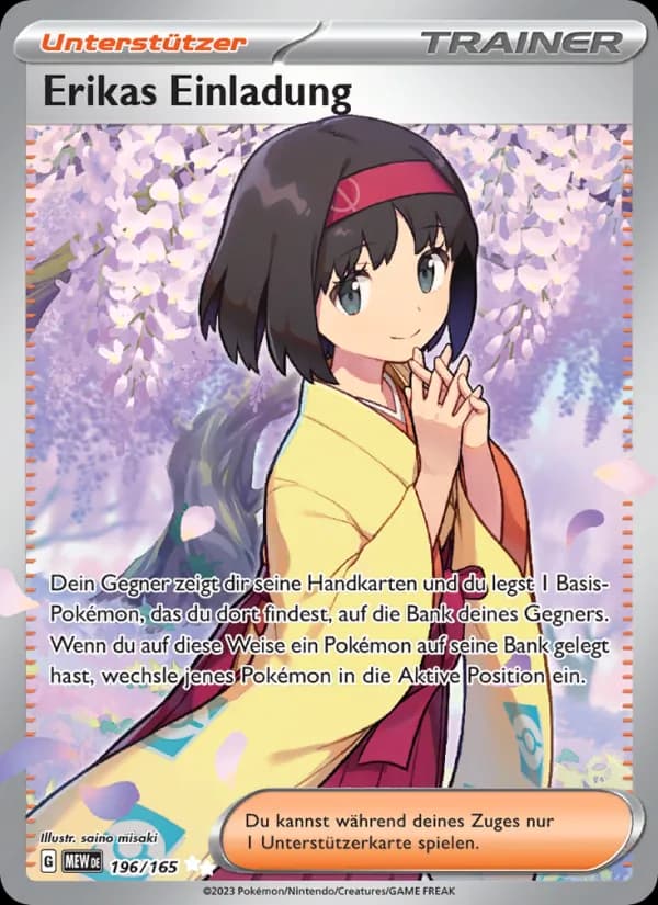 Erikas Einladung card in German
