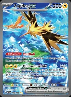 Zapdos-ex card in German