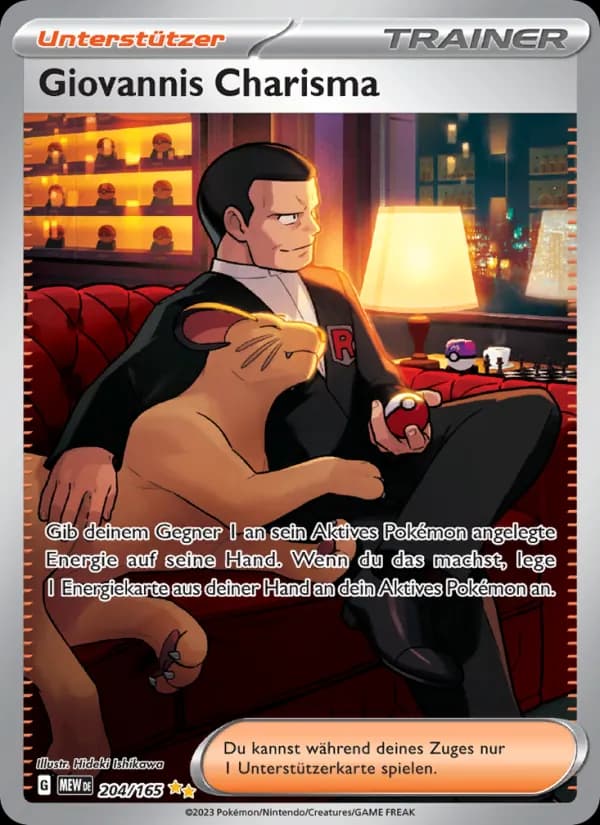 Giovannis Charisma card in German