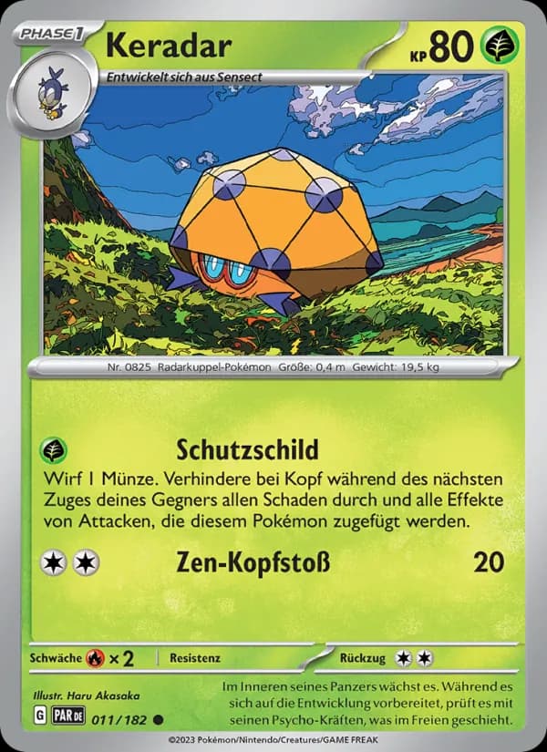 Keradar card in German