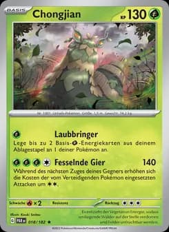 Chongjian card in German