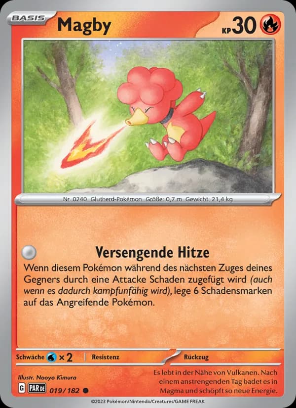 Magby card in German