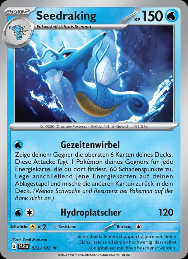 Seedraking card in German