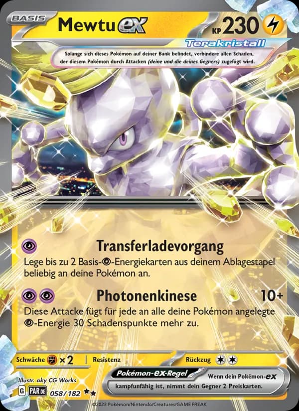 Mewtu-ex card in German