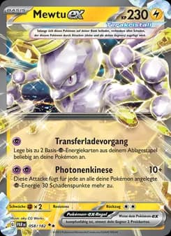 Mewtu-ex card in German