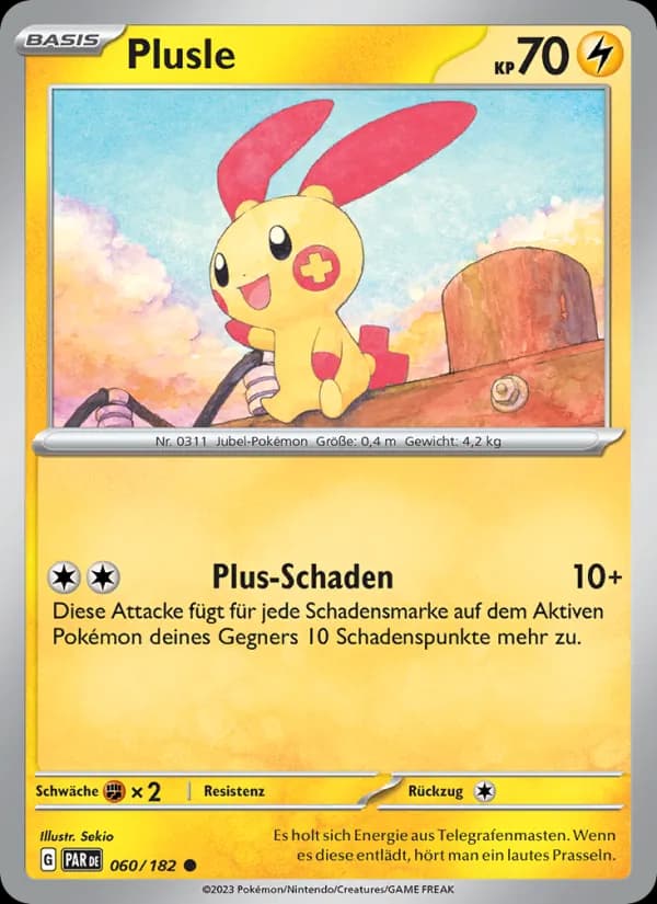 Plusle card in German