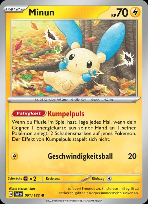 Minun card in German