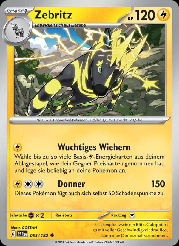 Zebritz card in German