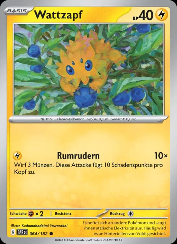 Wattzapf card in German