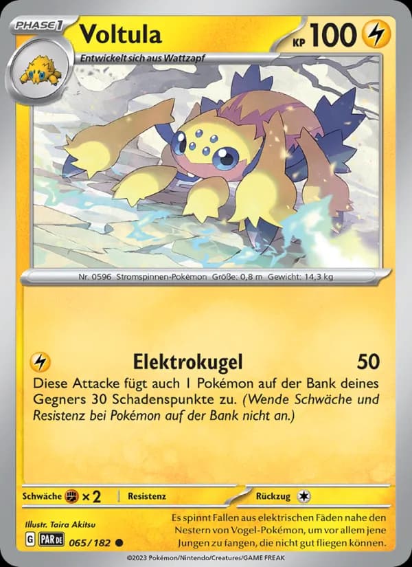Voltula card in German