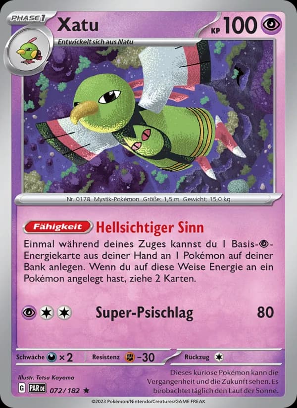 Xatu card in German