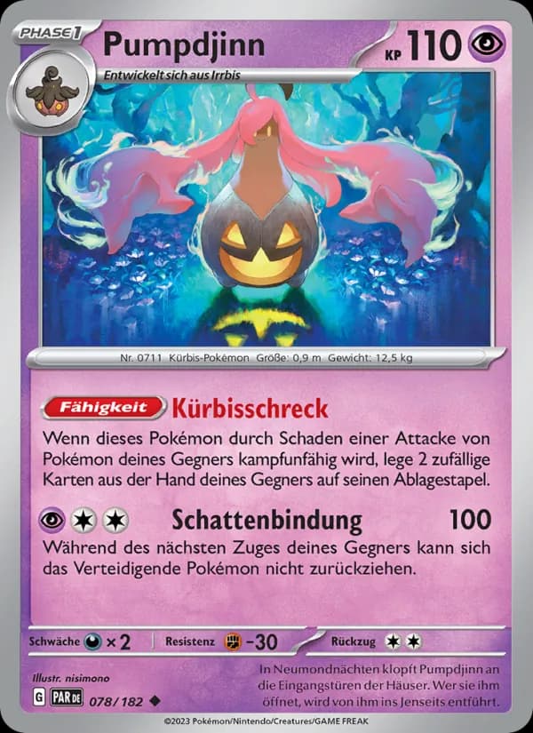 Pumpdjinn card in German