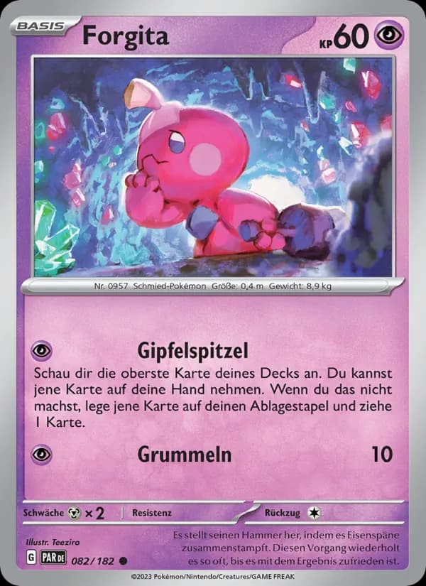 Forgita card in German