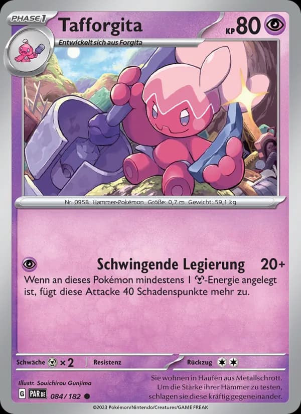 Tafforgita card in German