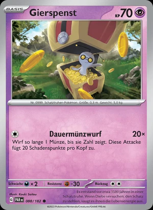 Gierspenst card in German