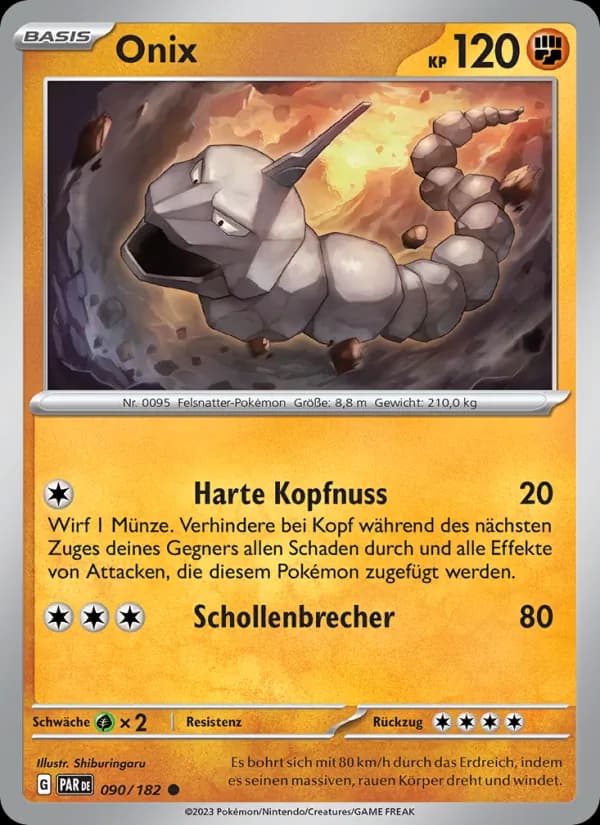 Onix card in German